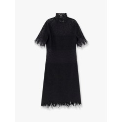 Lace dress with cotton inserts and organic silk