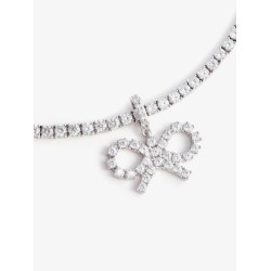 Brass necklace with crystals