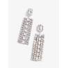 Brass earrings with pendant crystals