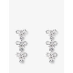 Brass earrings with crystals