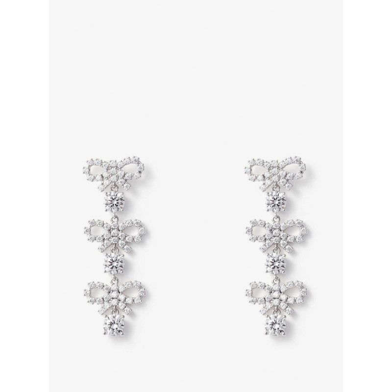 Brass earrings with crystals