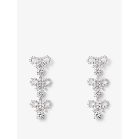 Brass earrings with crystals