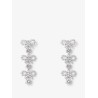 Brass earrings with crystals