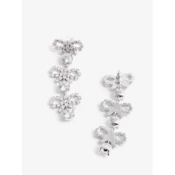 Brass earrings with crystals