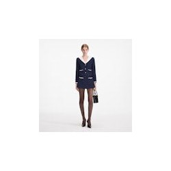 Bouclé miniskirt with shorts
