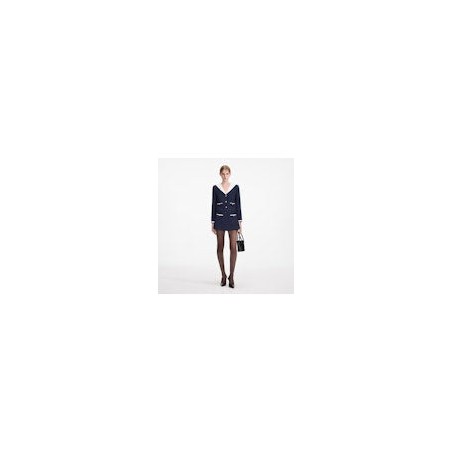 Bouclé miniskirt with shorts