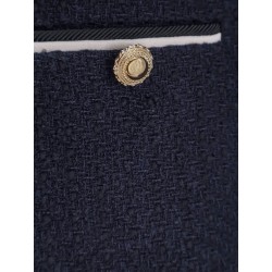 Bouclé fabric blazer with jewel buttons