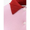 Wool cardigan with contrasting collar