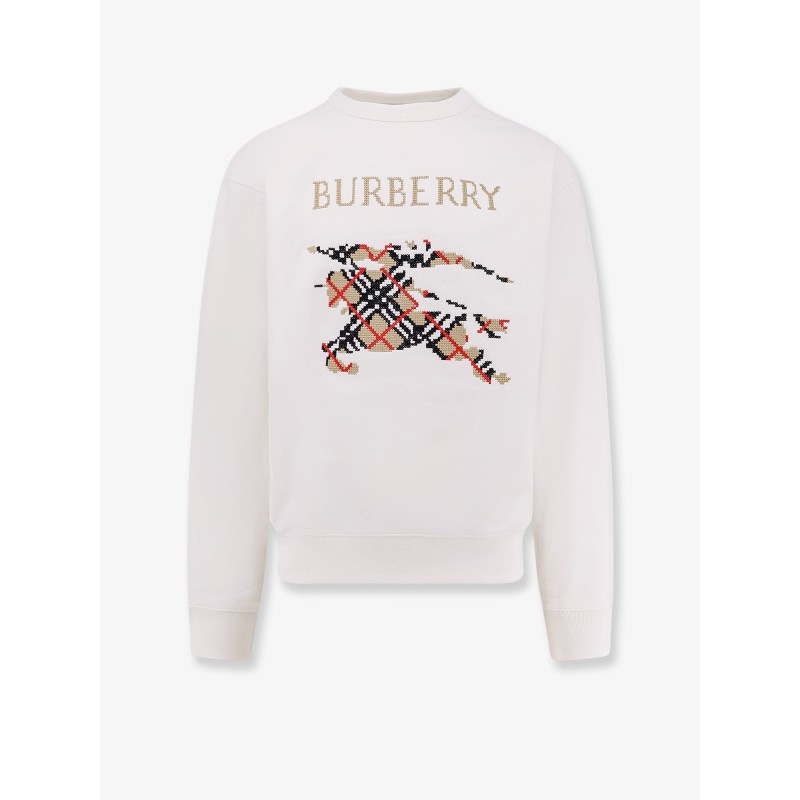 Cotton sweatshirt with logo embroidery