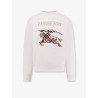 Cotton sweatshirt with logo embroidery
