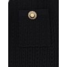 Perforated knit dress with jewel buttons