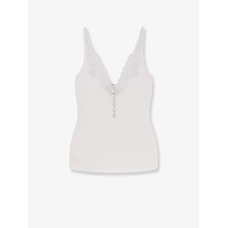 Viscose top with lace inserts