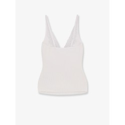 Viscose top with lace inserts