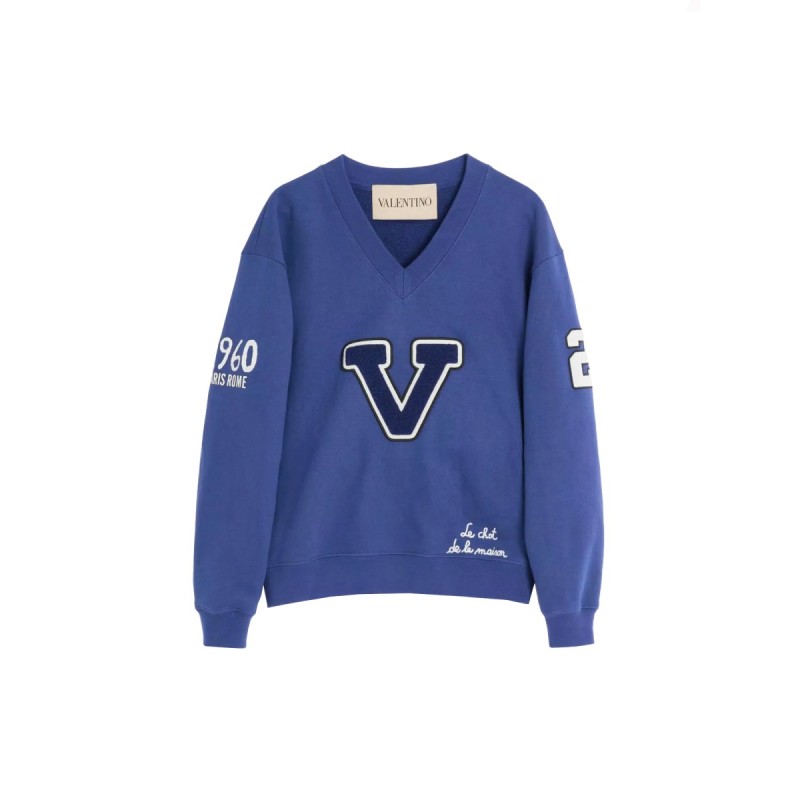 EMBROIDERED COTTON SWEATSHIRT