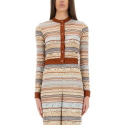 STRIPED PATTERN CARDIGAN