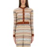 STRIPED PATTERN CARDIGAN