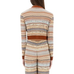 STRIPED PATTERN CARDIGAN