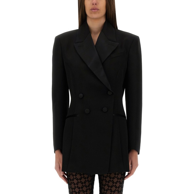 WOOL JACKET WITH PLEATED BACK