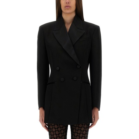WOOL JACKET WITH PLEATED BACK