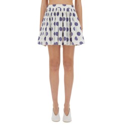"BALLPOINT PEN POLKA DOTS" PLEATED SKIRT