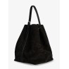 Suede shopping bag