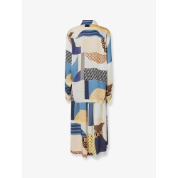 Patchwork silk dress