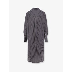 Striped Kimono-Sleeve Shirtdress