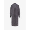 Striped Kimono-Sleeve Shirtdress