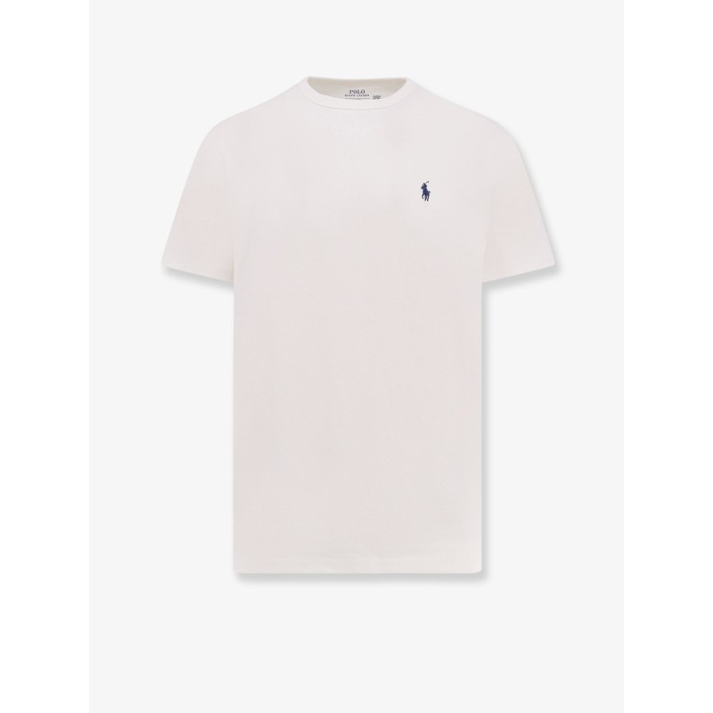 Heavy cotton T-shirt with logo embroidery