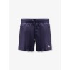 Nylon swim trunks with logo patch on the front