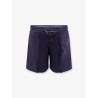 Nylon swim trunks with logo patch on the front