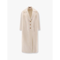 Wool and silk crepe coat with all-over GG motif