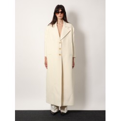 Wool and silk crepe coat with all-over GG motif