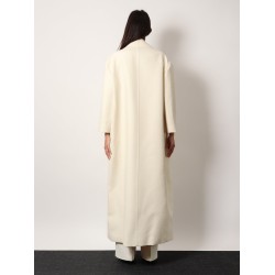Wool and silk crepe coat with all-over GG motif