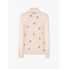 Georgette top with rhinestones and sequins embroidery