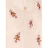 Georgette top with rhinestones and sequins embroidery