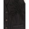 Techno cotton poplin vest with herbarium appliqué and monili