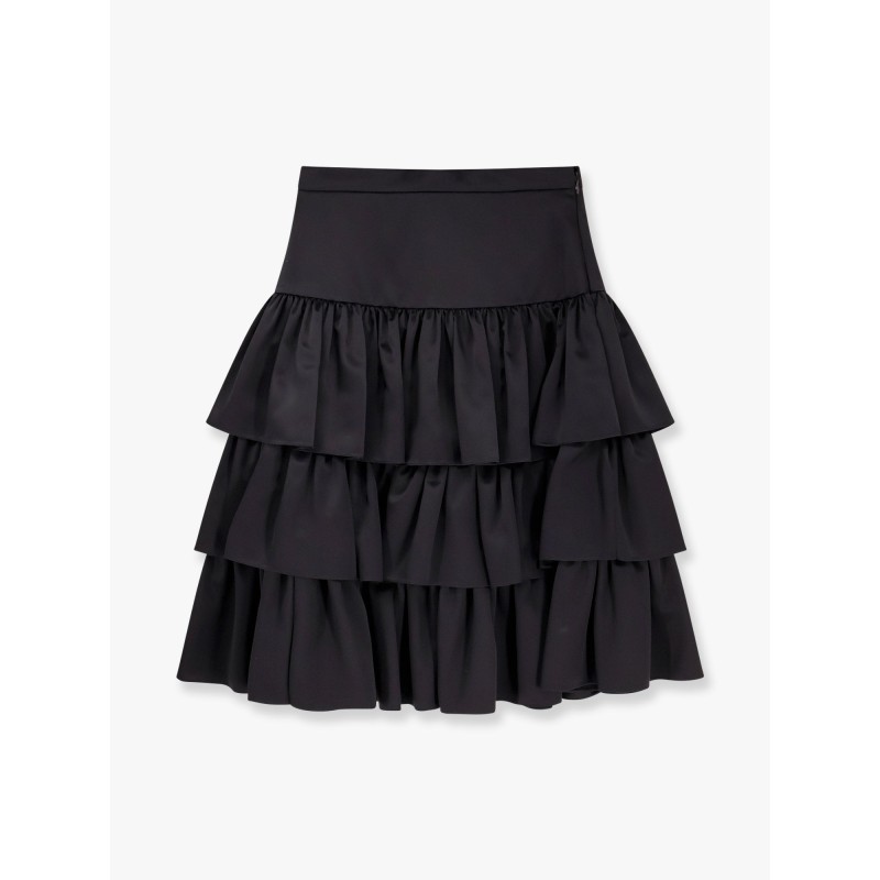 Satin ruffle skirt