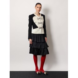 Satin ruffle skirt