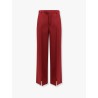 Wool oversize low-rise trouser with slit on the front