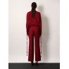 Wool oversize low-rise trouser with slit on the front