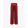 Wool oversize low-rise trouser with slit on the front
