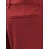 Wool oversize low-rise trouser with slit on the front