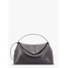 T-lock leather handbag with frontal monogram