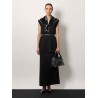 T-lock leather handbag with frontal monogram