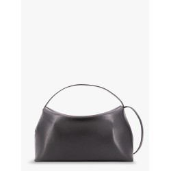 T-lock leather handbag with frontal monogram
