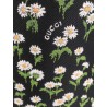 Crêpe jacquard midi skirt with floral pattern