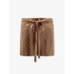 Viscose blend shorts with allover gg logo
