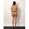 Viscose blend shorts with allover gg logo