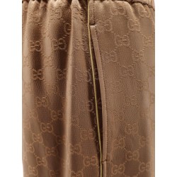 Viscose blend shorts with allover gg logo